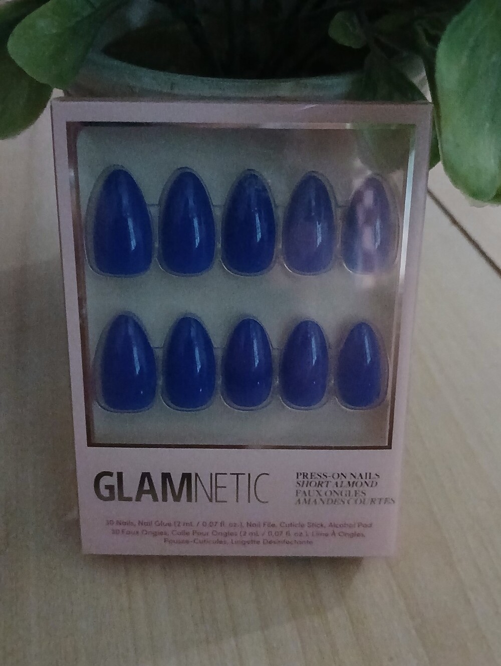 Glamnetics Press On Nails In Cobalt Blue Short Almond